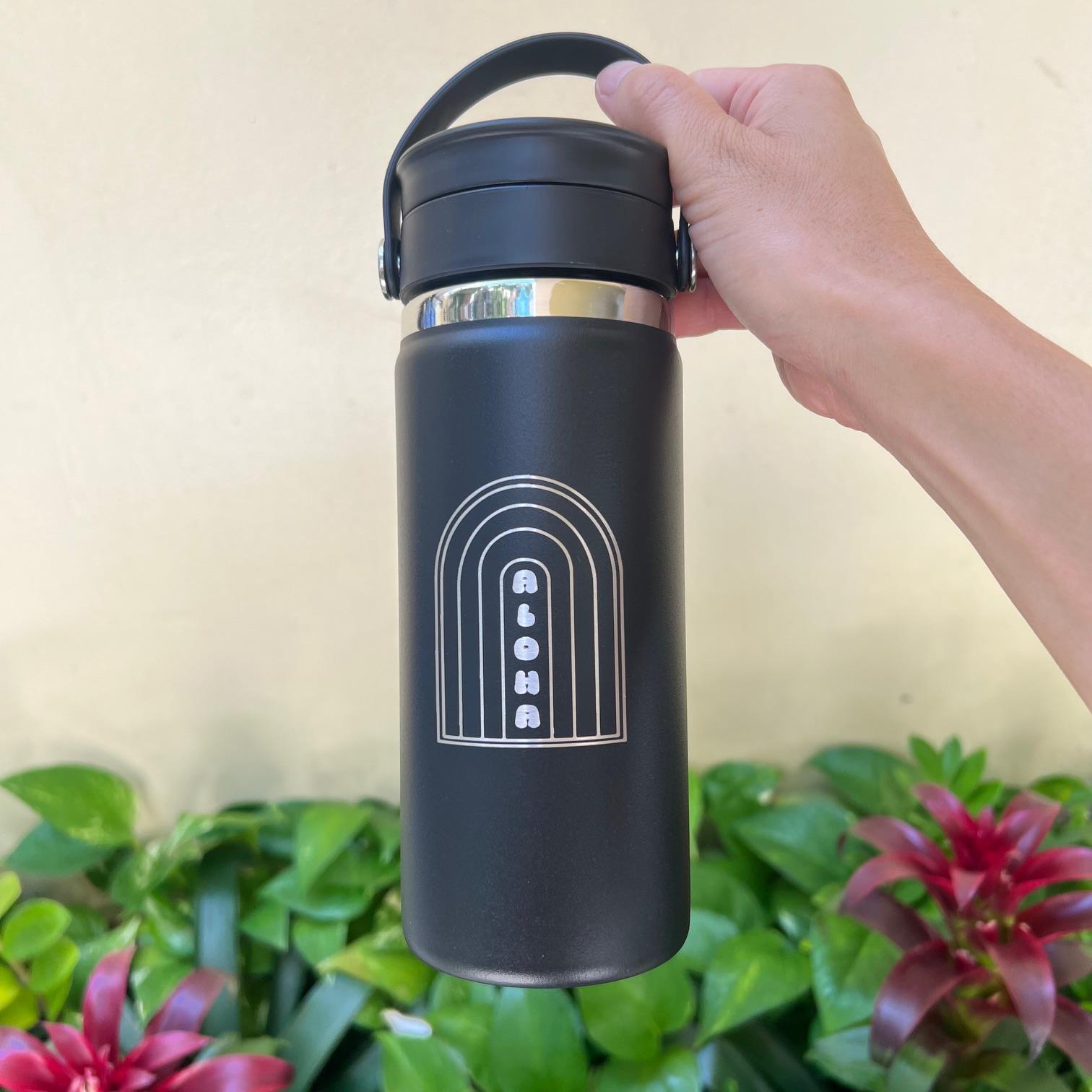 ハイドロフラスク アロハ レインボー Hydro Flask Engraved (Aloha Rainbow) Wide Mouth with Flex