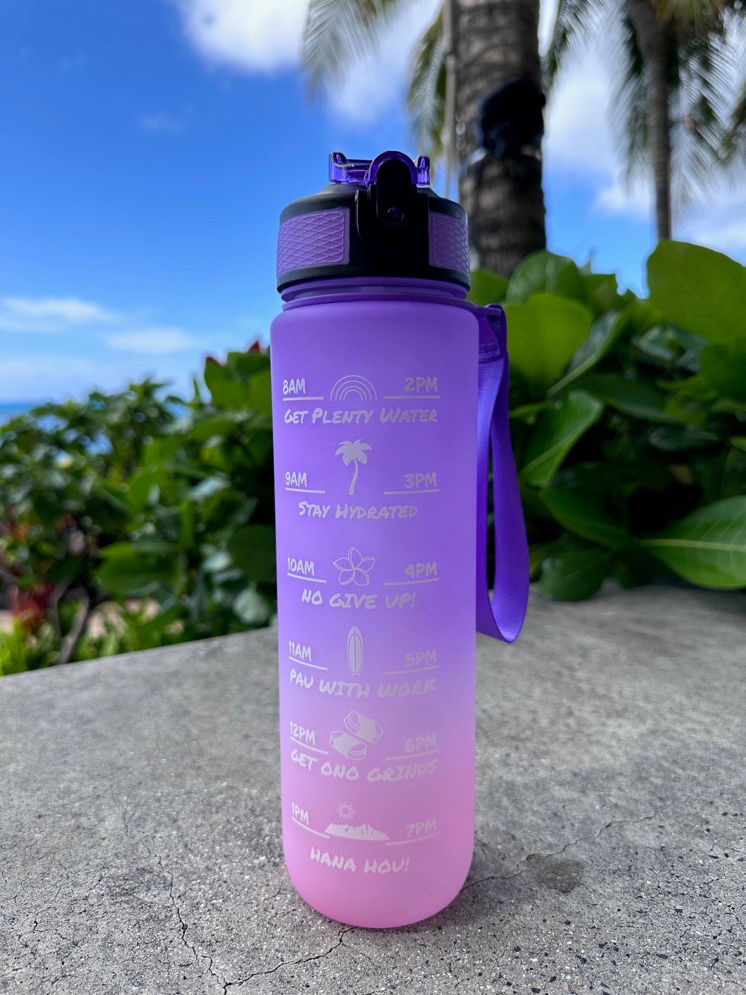 LeaLea Original) Hawaii Motivational Water Bottle【LeaLea限定