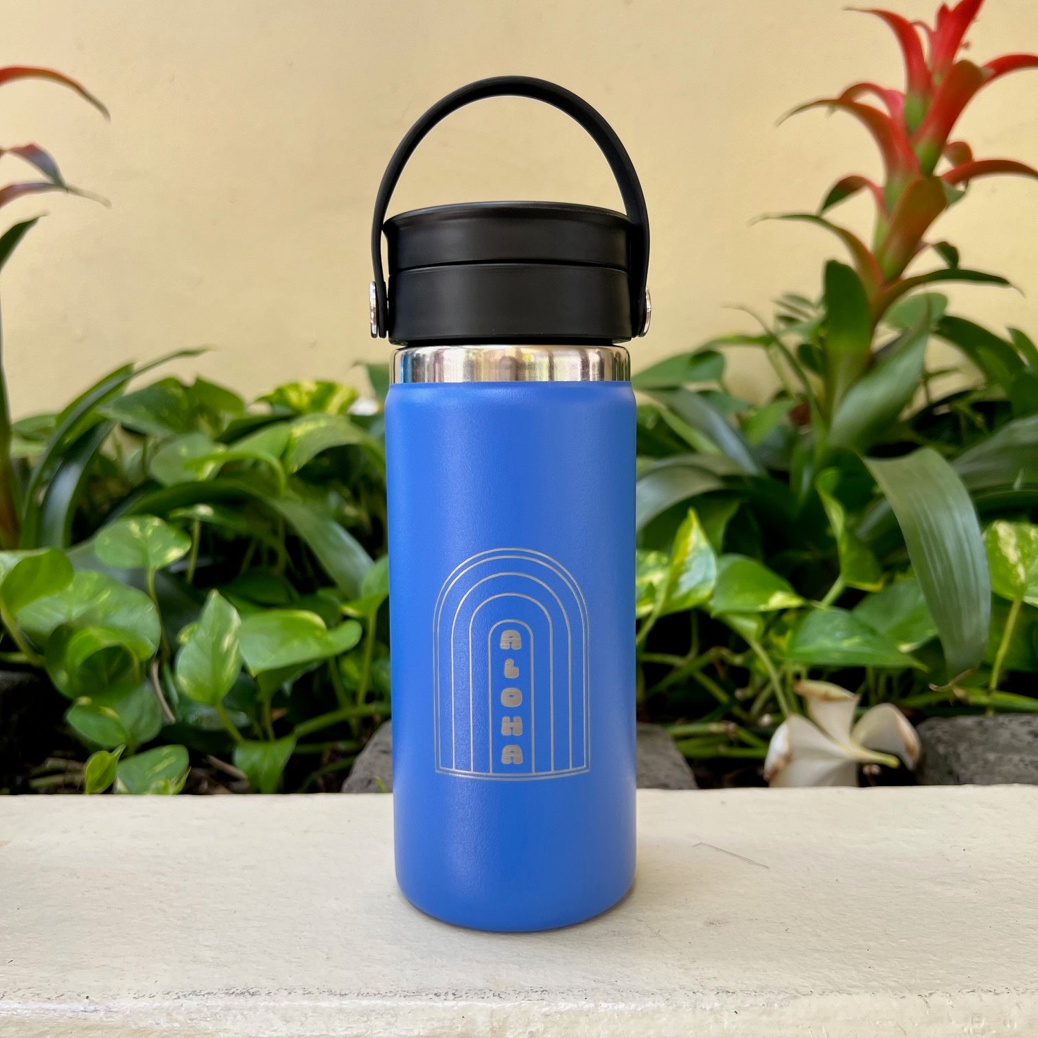 Hydro Flask Engraved (Aloha Rainbow) Wide Mouth with Flex
