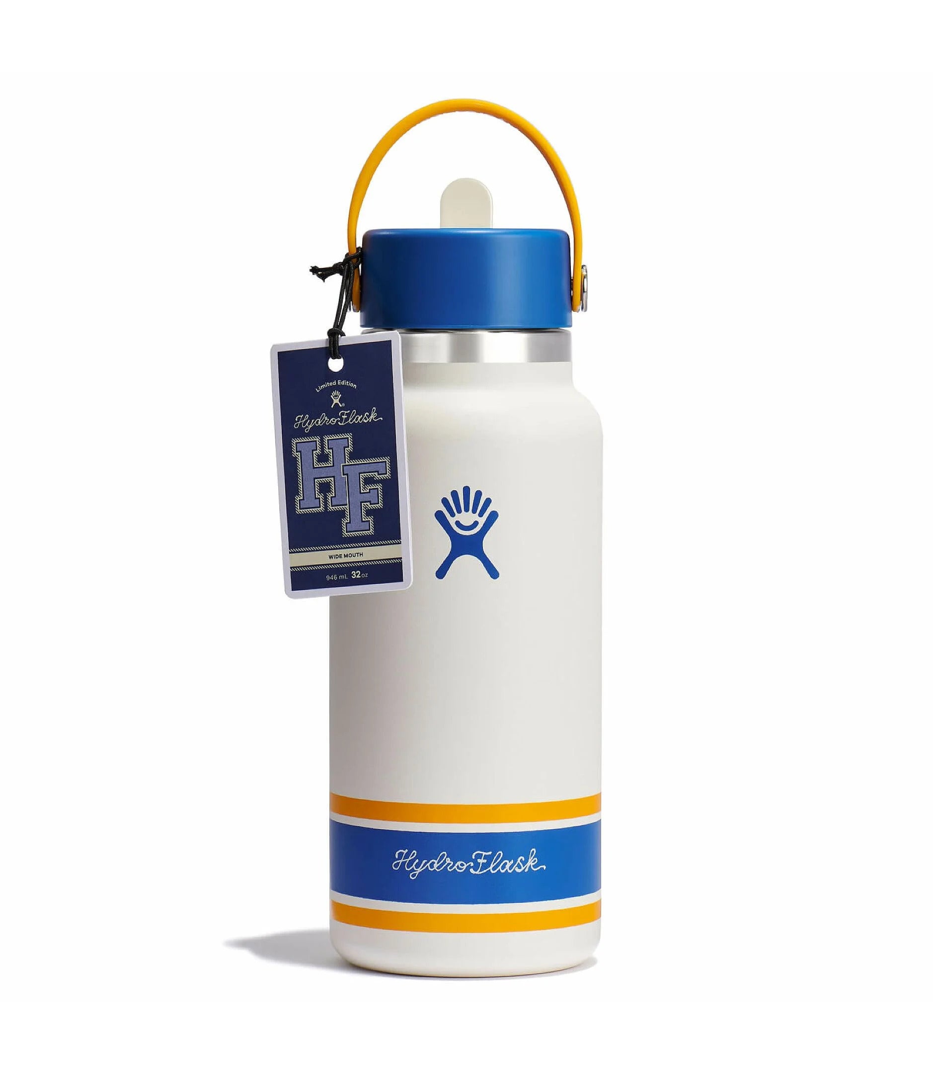 限定品 ハイドロフラスク 32oz ストロー付水筒 キャンパスアイボリー Hydro Flask (Campus Collection) 32oz Wide Mouth with Straw
