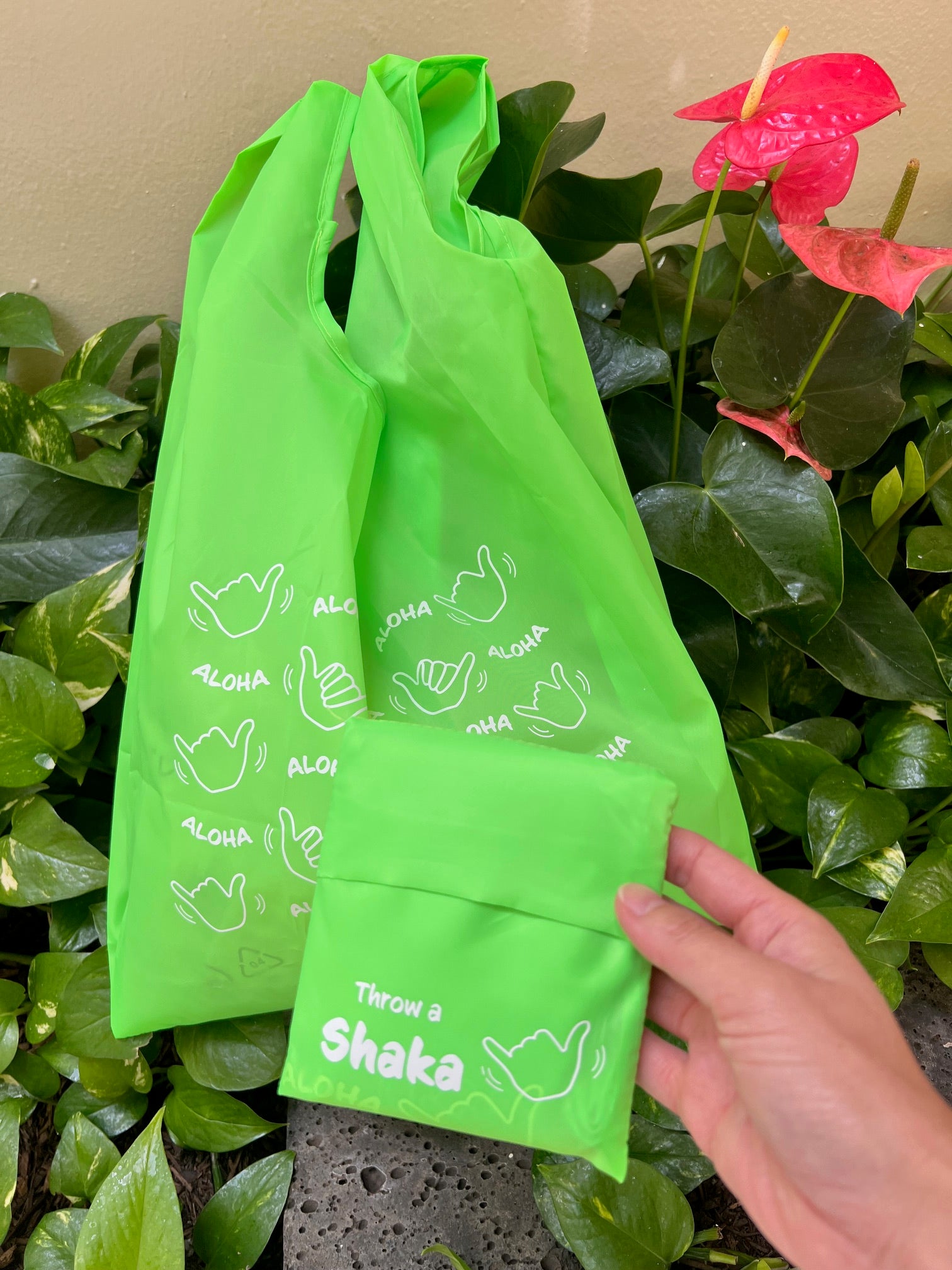 Lealea Original) Aloha Shaka Eco Bag 【LeaLea限定】アロハシャカ