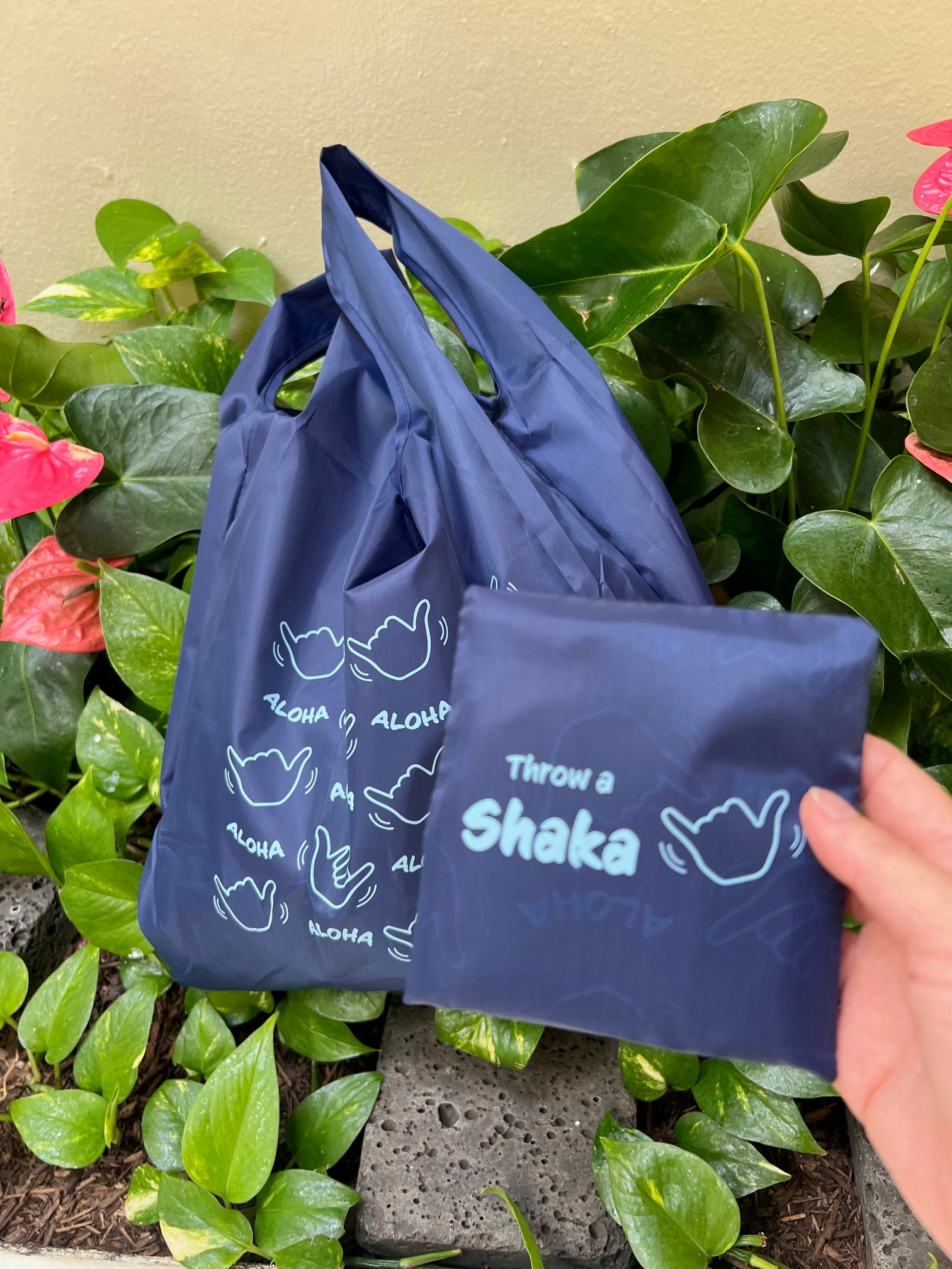 Lealea Original) Aloha Shaka Eco Bag 【LeaLea限定】アロハシャカ