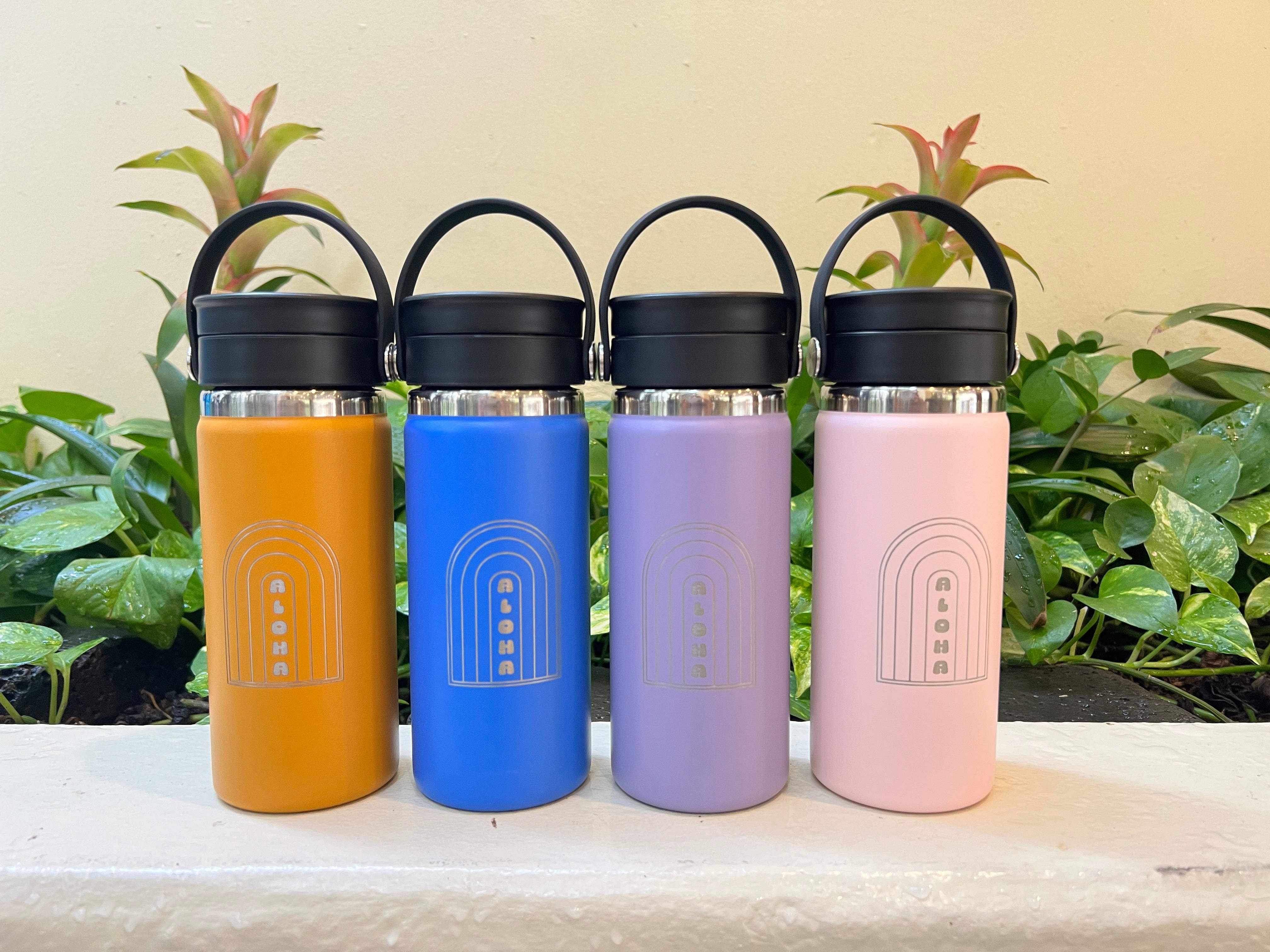 ハイドロフラスク アロハ レインボー Hydro Flask Engraved (Aloha Rainbow) Wide Mouth with Flex