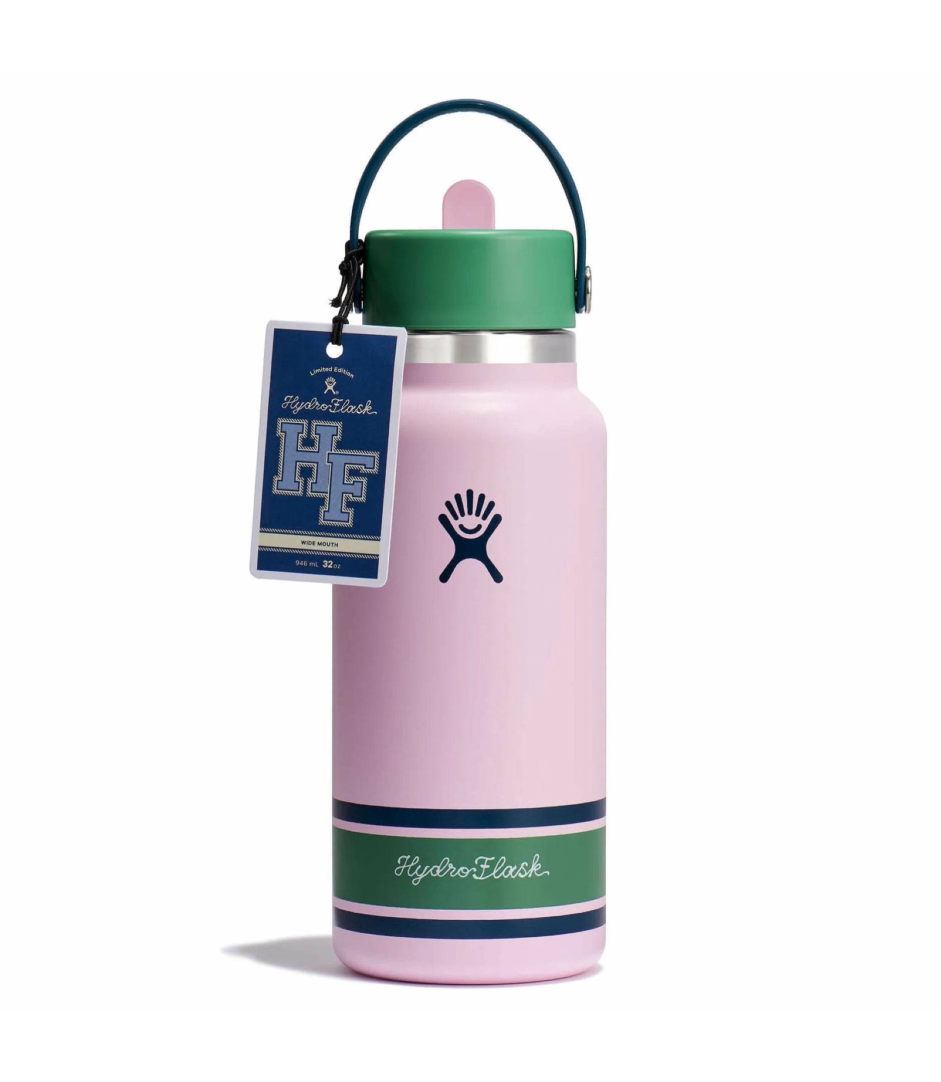 限定品 ハイドロフラスク 32oz ストロー付水筒 キャンパスアイボリー Hydro Flask (Campus Collection) 32oz Wide Mouth with Straw