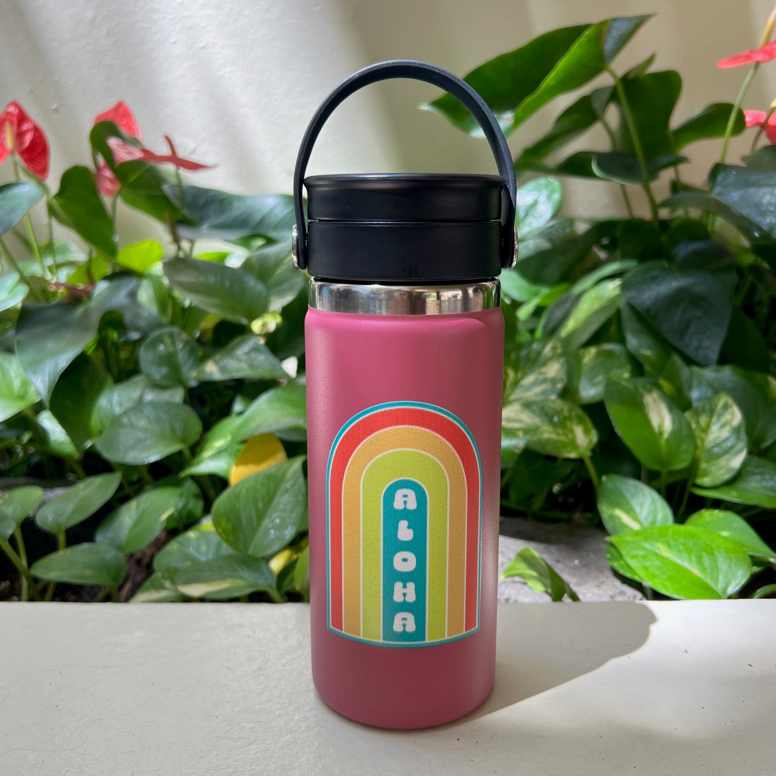Hydro Flask - (Aloha Rainbow) Wide Mouth with Flex Sip Cap 16oz